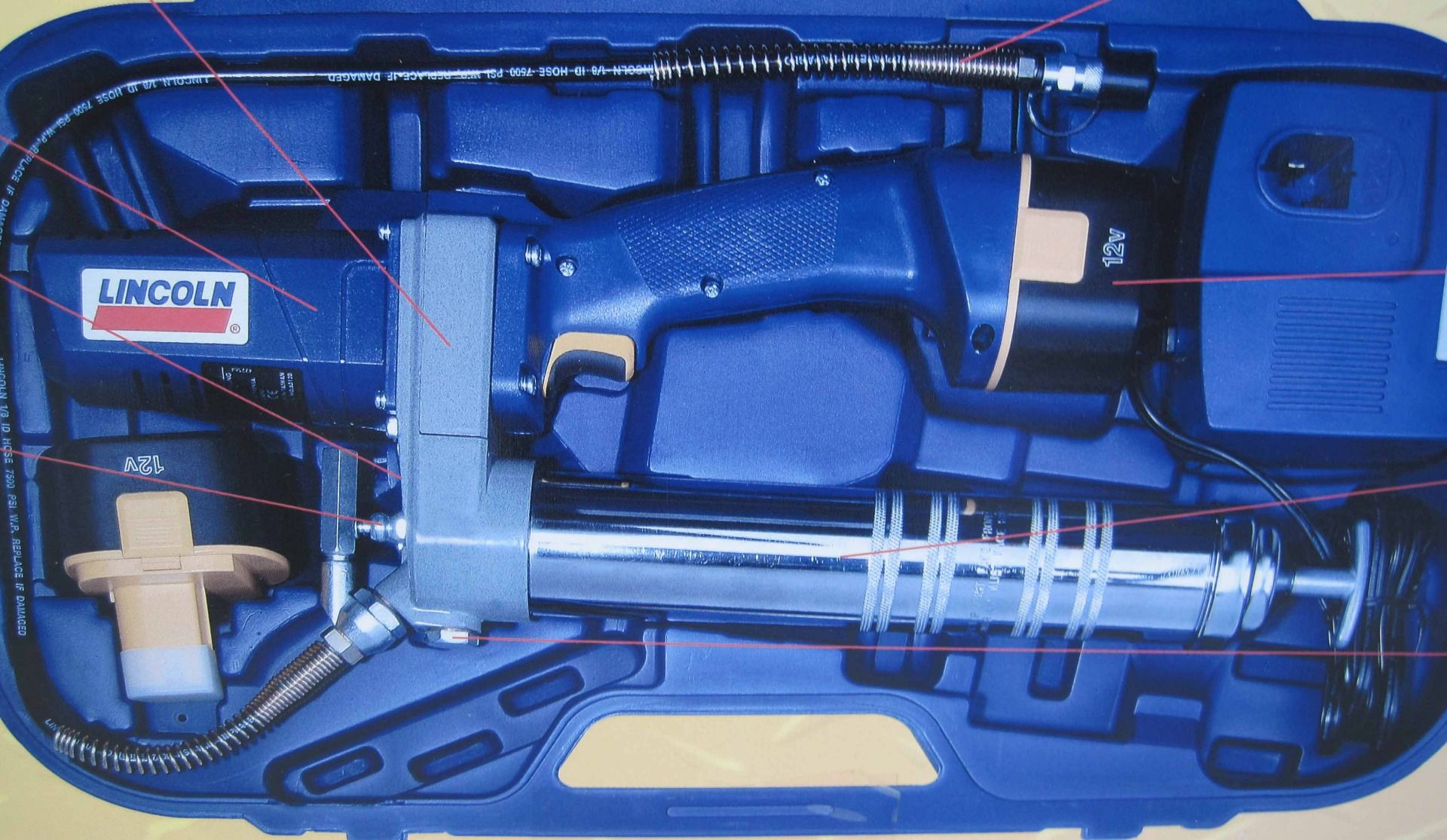 12 volt cordless rechargable Grease Gun by Lincoln LIN-1244