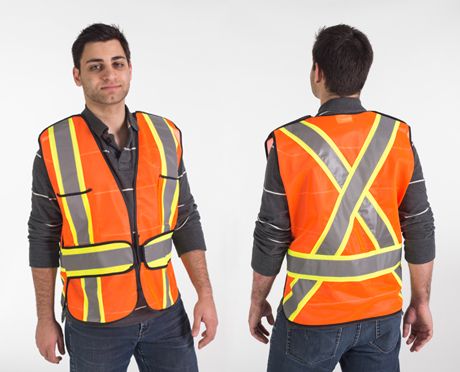 Orange 5-Point Tear-Away Safety Vest