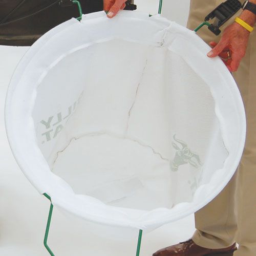 Turf Bag - Large 36 gal. capacity. Add dust sock for minimal dust in dry conditions.
