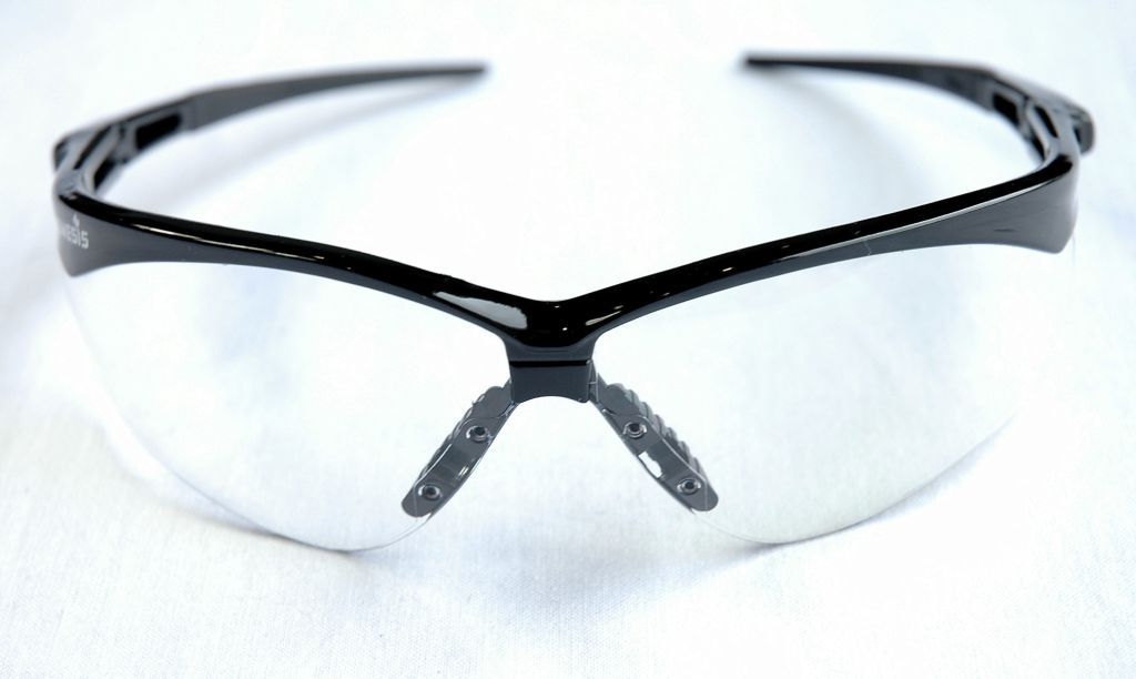 Echo Nemesis Safety Glasses With Black Frames and Clear Lens