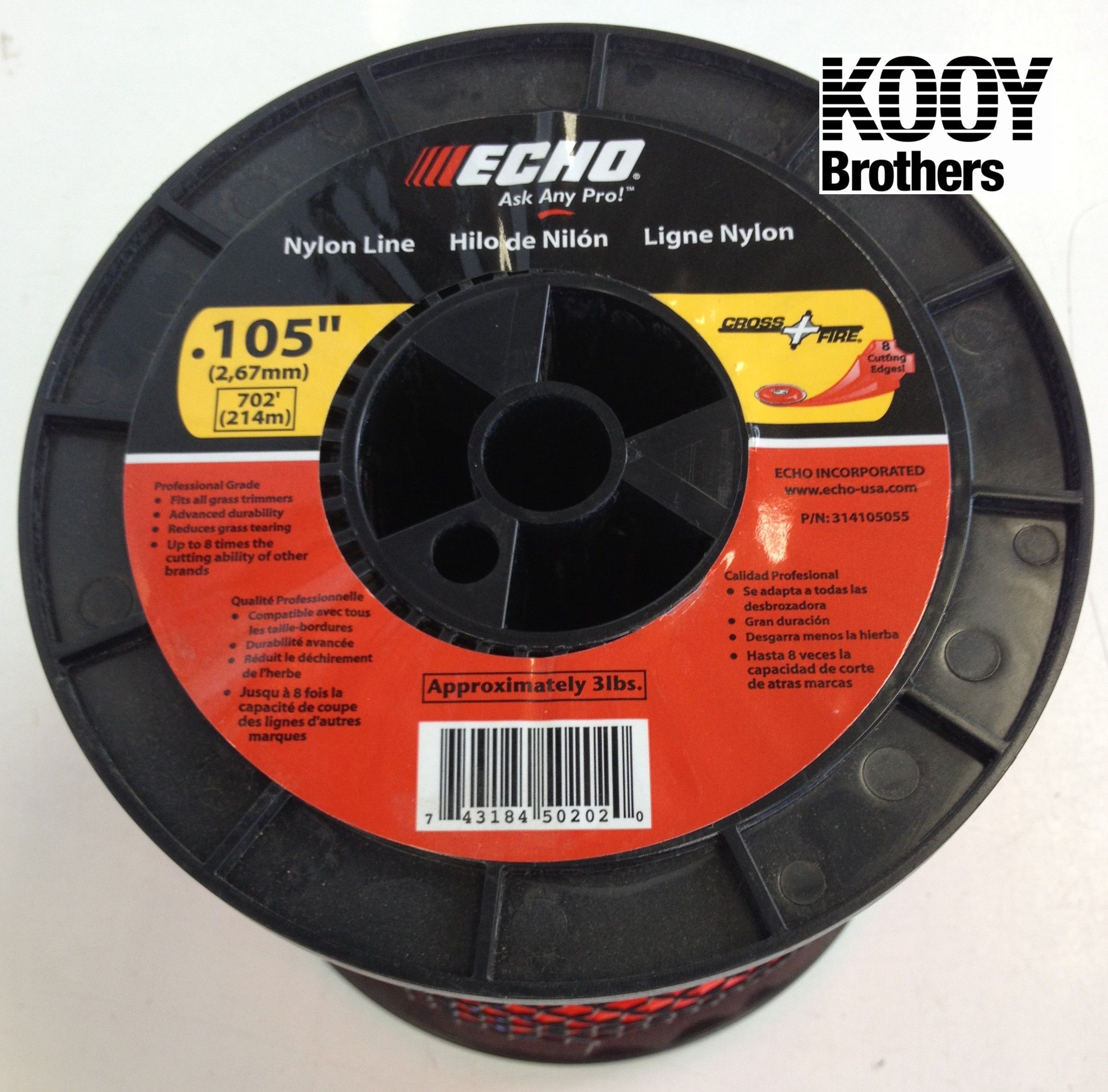 ECHO .105 Replacement Trimmer Line in a 3lb roll