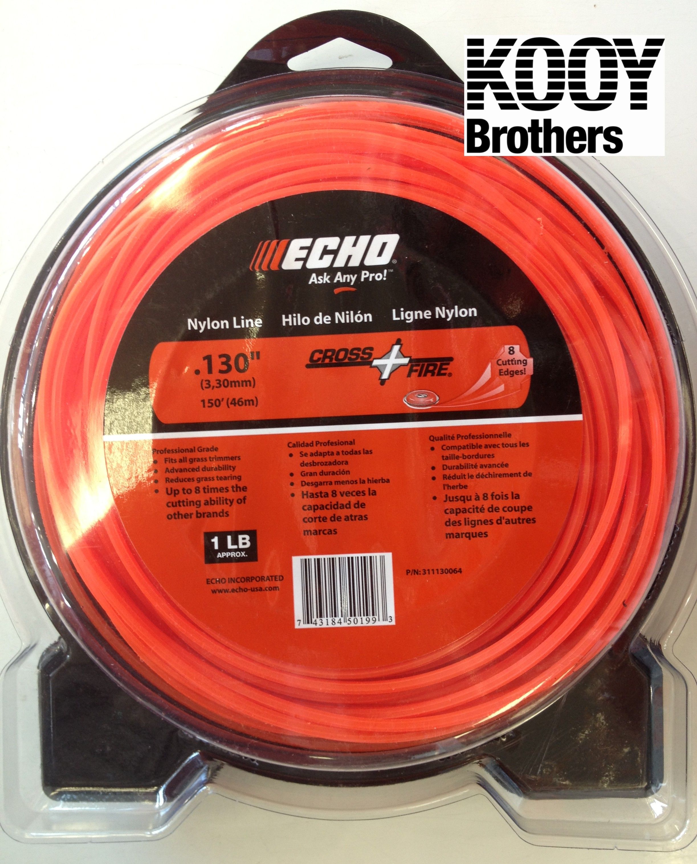 ECHO .130 Replacement Trimmer Line 1lb roll