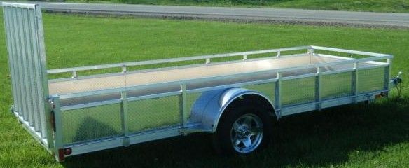 Millroad Aluminum Custom Trailer 60&quot;x14&#039; with Solid Sides MS514