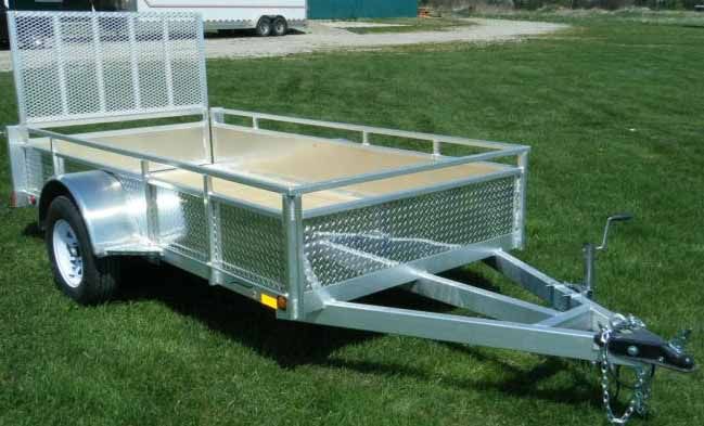 MillRoad Aluminum Custom Trailer with Solid Sides (5&#39;x8&#39;) Model MS58