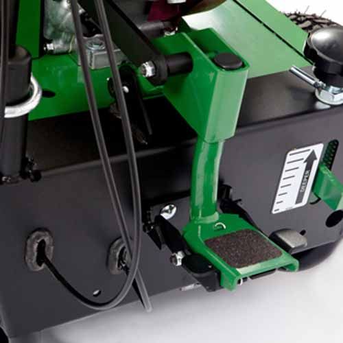 OS901 foot pedal - New foot actuated height adjust raises and lowers the reel effortlessly and provides more blade depth.