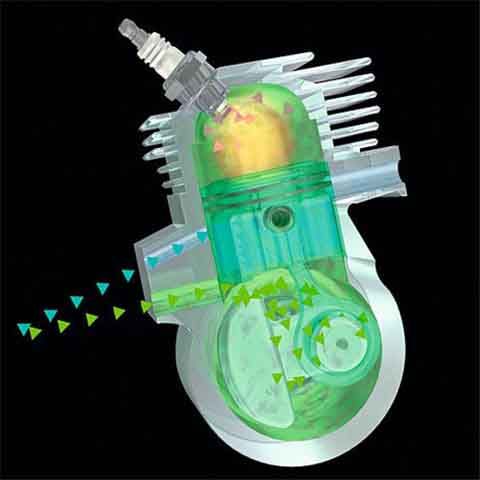 2-stroke reduced-emission engine technology - 2-stroke engine with stratified charge