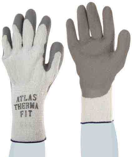 The rough textured grip allows slippery objects to be gripped firmly, and warm b/c of a seamless cotton thermal liner.