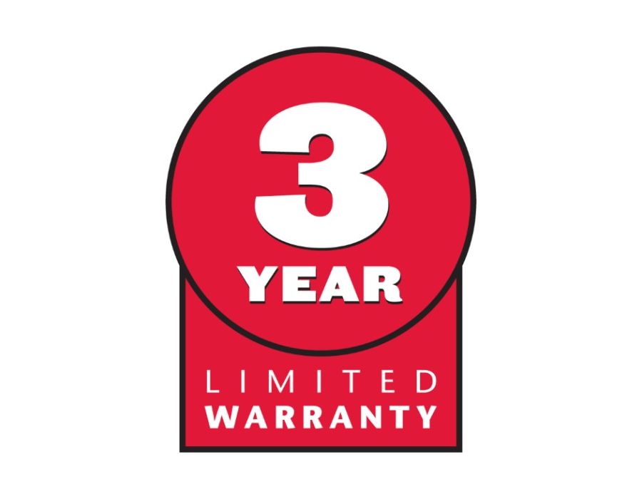 3-Year Limited Warranty - Product is warranted against defects in materials and workmanship for three years. See retailer for full warranty details.