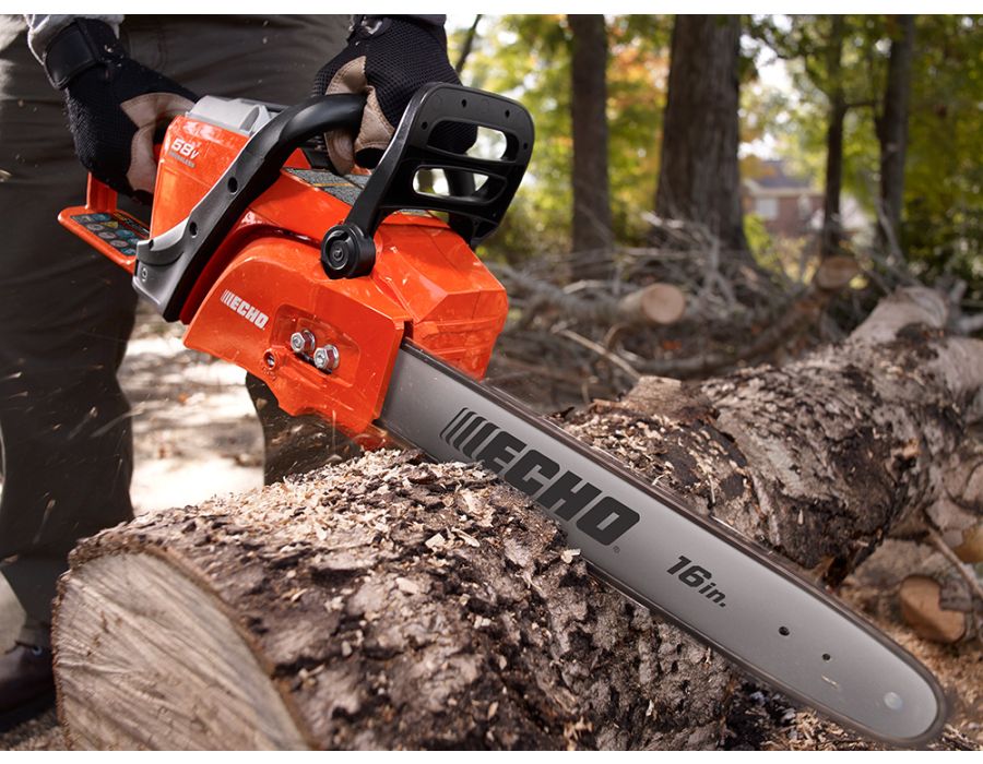 ECHO 58V Chainsaw Bare Tool (No Battery or Charger) In Action