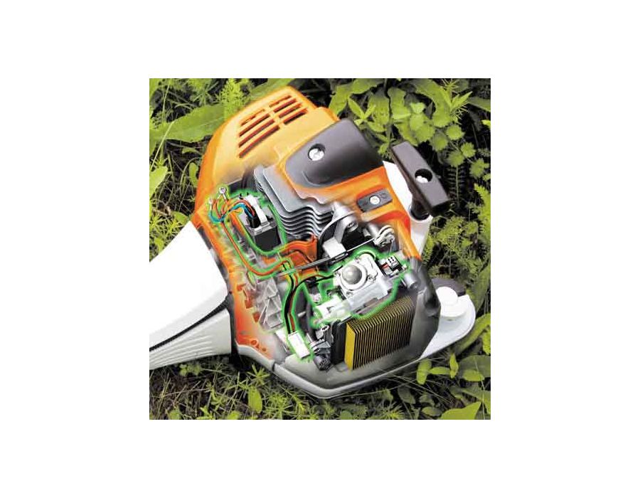 STIHL M-Tronic - Fully electronic controlled ignition timing and fuel metering system. The engine management STIHL M-Tronic (M) system ensures optimum engine performance, constant maximum speed and excellent acceleration