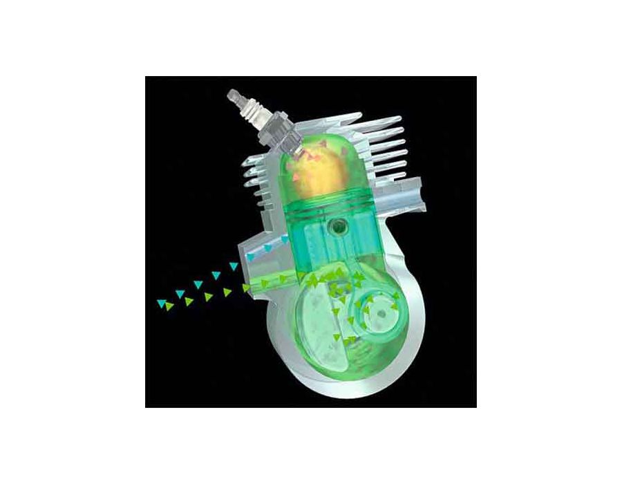 2-stroke reduced-emission engine technology - 2-stroke engine with stratified charge