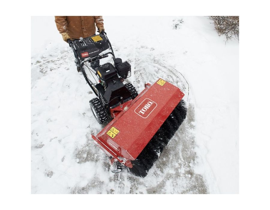 Toro's Power Broom removes snow right down to the pavement