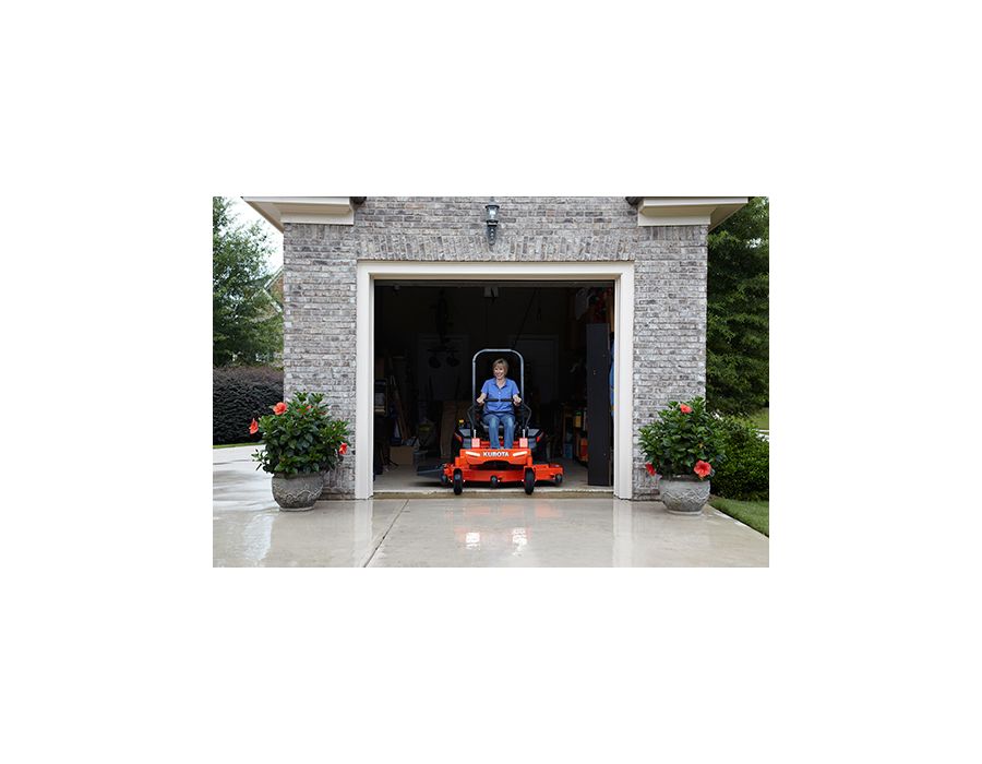  Soft and roomy the high back seat will keep you comfortable even on those extra-long mowing jobs. The seat slides a full 6" forward and back, letting you find just the right position for maximum personal comfort.